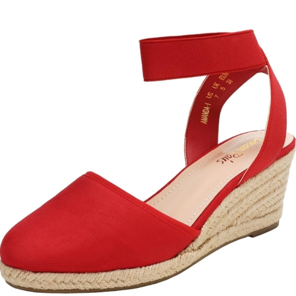 2 Pair Women’s Navy & Red Espadrilles - Size 6.5 - Picture 6 of 7